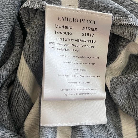 Emilio Pucci Sleeveless Shift Dress- Black, White & Blue Geometric Print - Picture 5 of 7